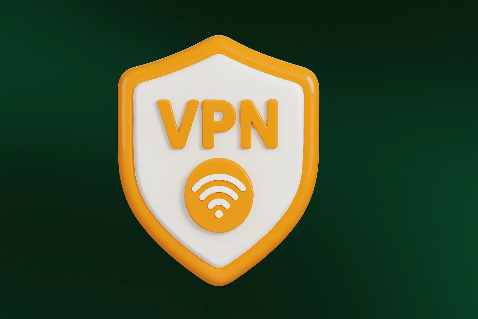 Gelbes VPN-Schild mit WLAN-Symbol